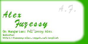 alex fuzessy business card