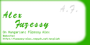 alex fuzessy business card